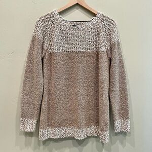 Fate Clairina Textured Pink Blush Pullover Sweater - Size: Large